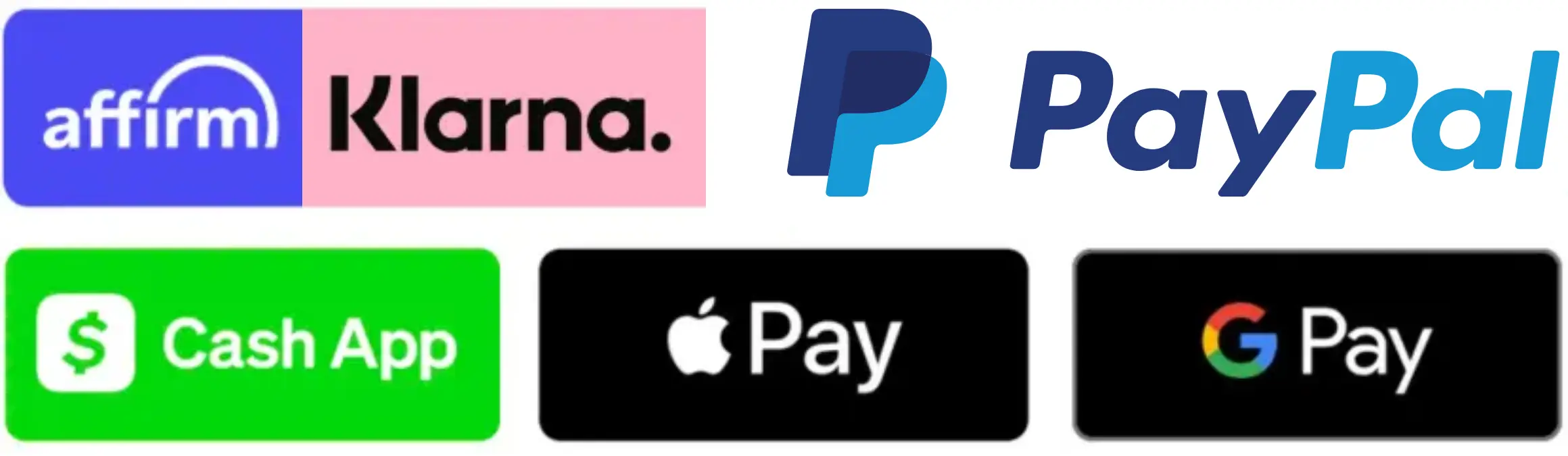 More payment options including PayPal, Apple Pay, Google Pay