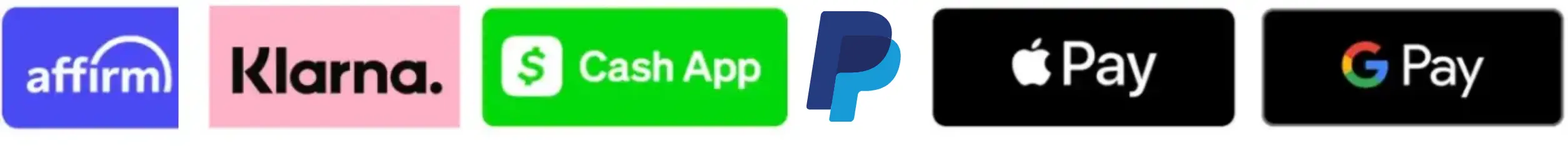 Secure payment options including PayPal, Apple Pay, Google Pay and major cards